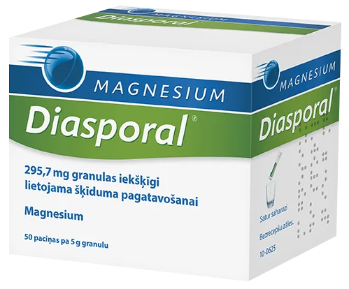 Magnesium Diasporal 295,7 mg granulas iekšķīgi lietojama šķīduma pagatavošanai, 50 gab.