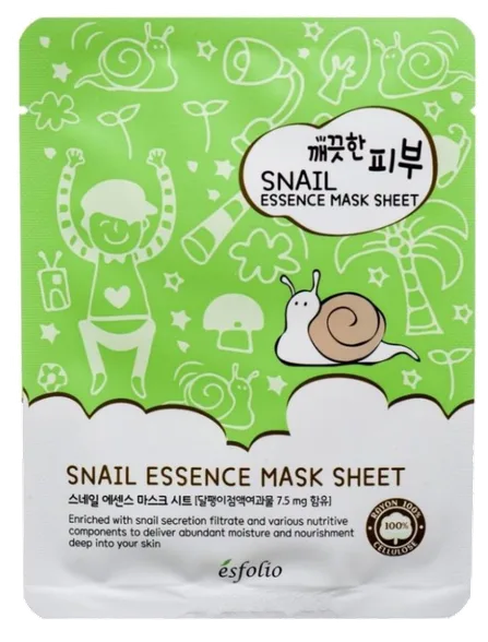 Esfolio Pure Skin Snail essence auduma sejas maska, 1 gab.