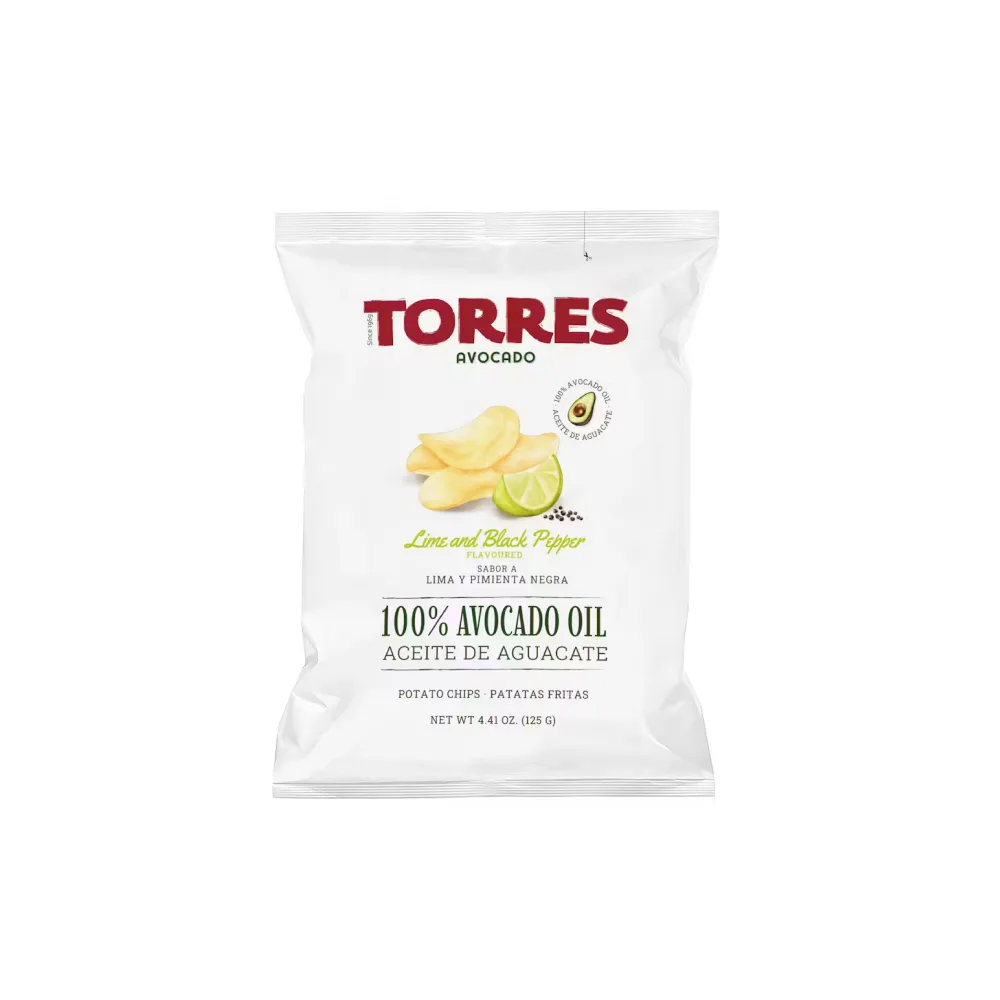 KARTUPEĻU ČIPSI TORRES, AR LAIMA UN PIPARU GARŠU, 125G