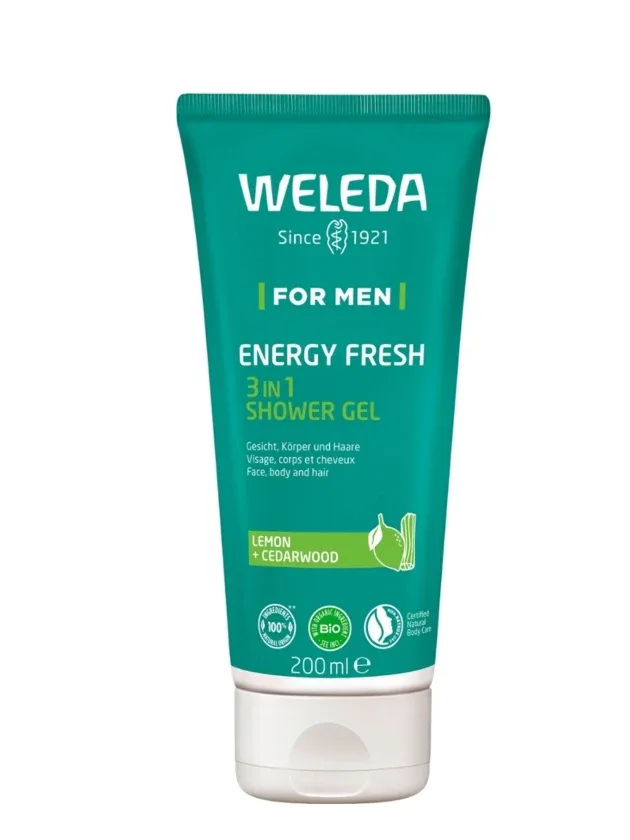Weleda For Men Energy fresh 3IN1 dušas želeja, 200 ml
