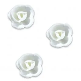 DEKORI VAFEĻU ROZES BALTAS 40MM, 72GAB.