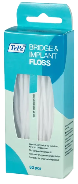 Tepe Bridge & Implant zobu diegs, 30 gab.