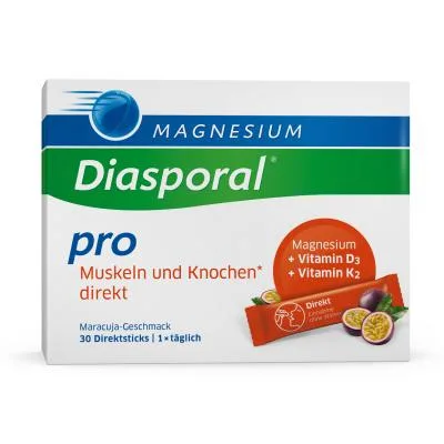 Magnesium Diasporal Pro muskuļiem un kauliem* direkt granulas N30