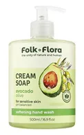 FOLK&FLORA AVOCADO&OLIVE ŠĶIDRĀS KRĒMZIEPES, 500ML