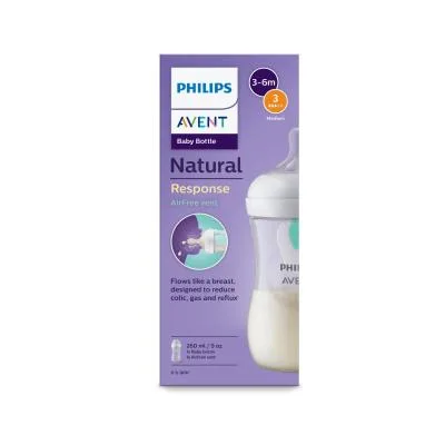 Philips Avent Natural Response pretkoliku pudelīte ar airfree vārstu, 3-6 m, 260 ml