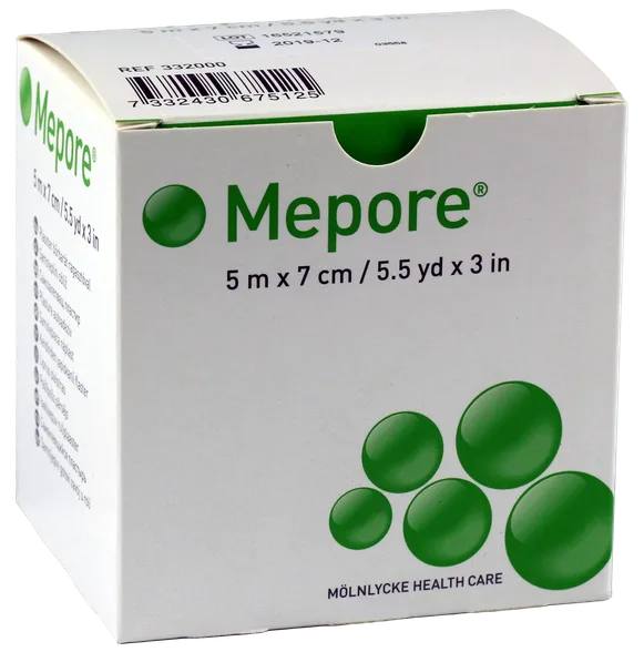 Mepore 5 m X 7 cm leikoplasts rullī, 1 gab.