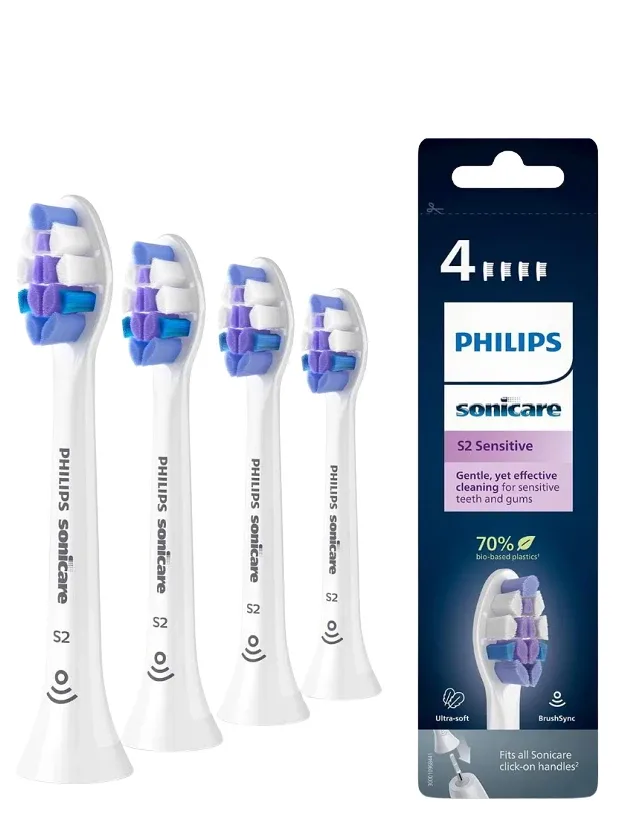 Philips Sonicare S2 Sensitive HX6054/87 zobu birstes galviņas, 4 gb.