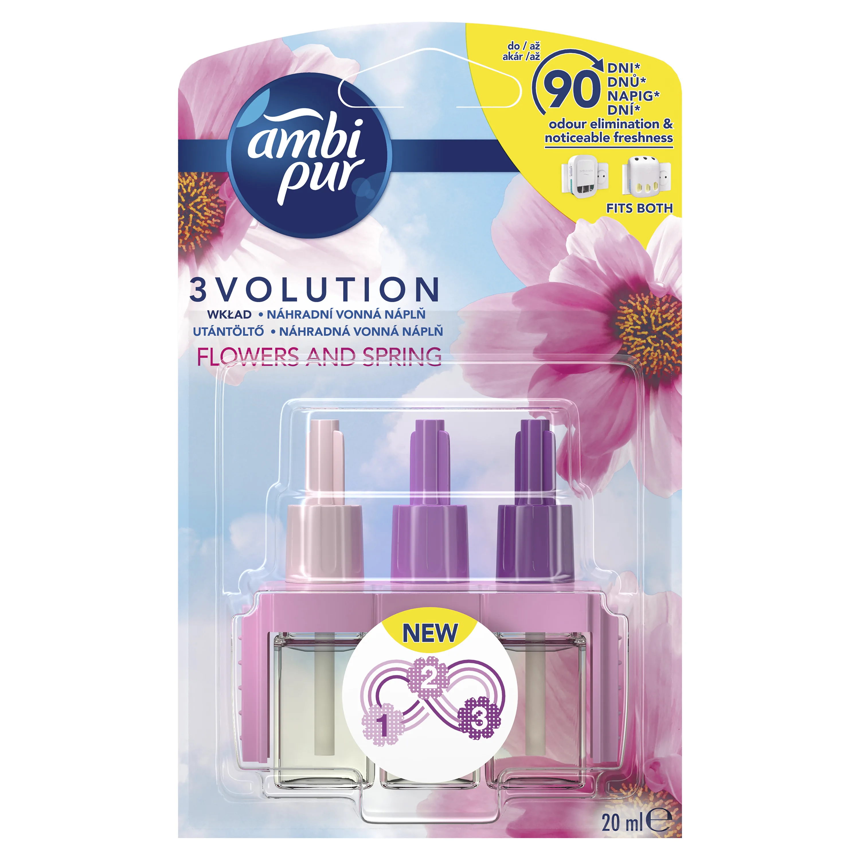 ELEKTRISKĀ GAISA ATSVAIDZINĀTĀJA UZPILDE AMBI PUR 3VOL FLOWER RF, 20ML