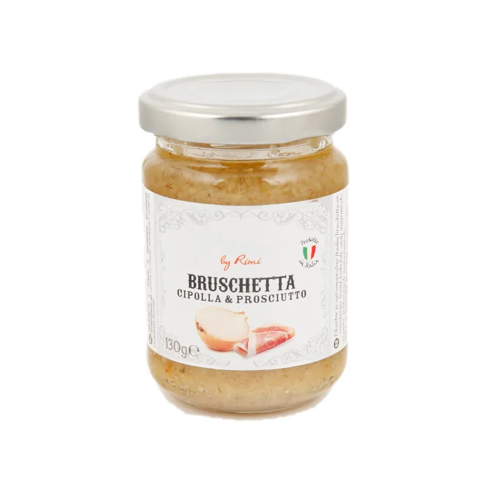 BRUSCHETTA SELECTION BY RIMI AR SĪPOLIEM UN KŪPINĀTU ŠĶIŅĶI 130G