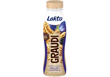RAUDZĒTS PIENA PRODUKTS GRAUDI LAKTO AR ŽĀVĒTĀM PLŪMĒM 270G