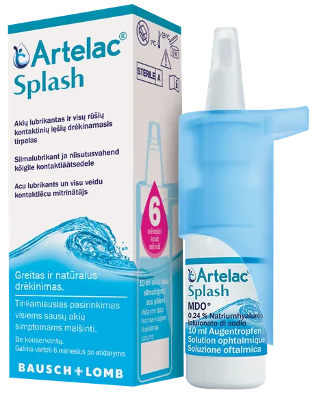 Artelac Splash acu pilieni, 10 ml