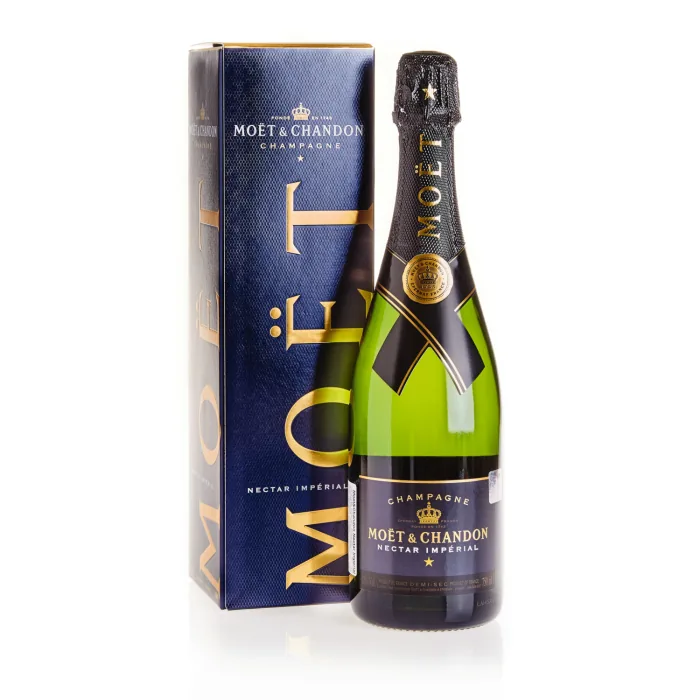 ŠAMPANIETIS MOET & CHANDON NECTAR CHARDONNAY, PINOT NOIR,PINOT MEUNIER PUSSAUSAIS 12,5% 0,75L