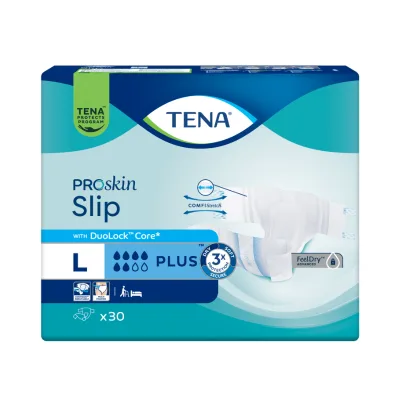 Подгузники-трусы TENA Slip Plus, размер L, 30 шт.