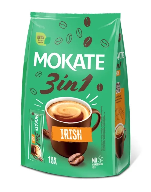 KAFIJAS DZĒRIENS MOKATE 3IN1 IRISH MAISIŅĀ 17G X 10GB.