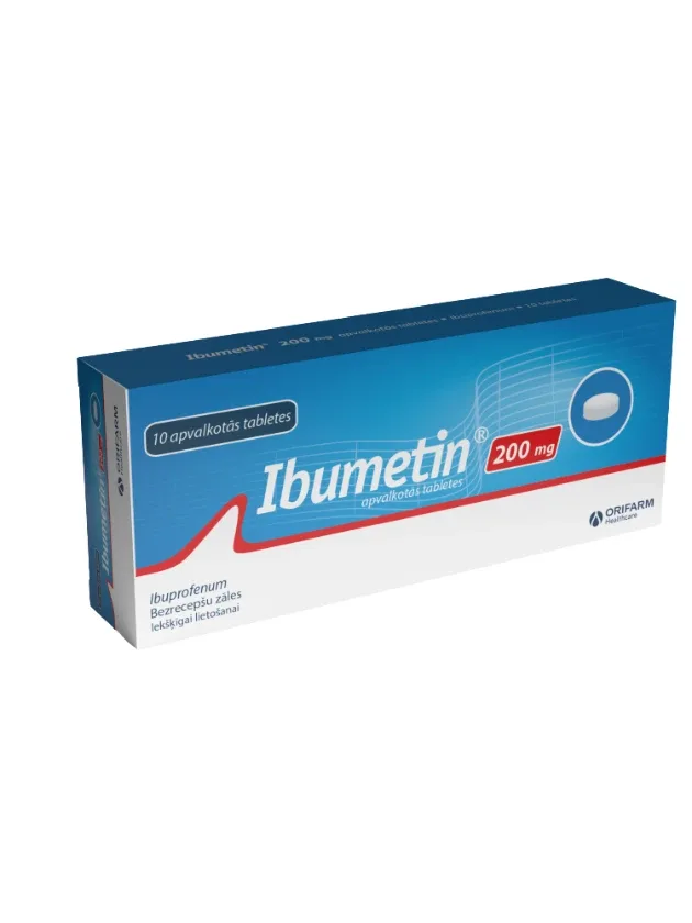 Ibumetin 200 mg, 10 apvalkotās tabletes