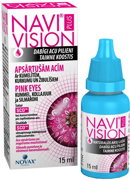 Navivision Plus Pink Eye acu pilieni, 15 ml