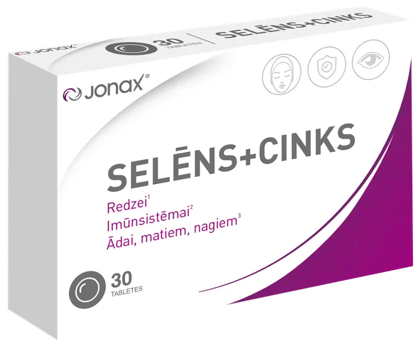 Jonax selēns + cinks tabletes, 30 gab.