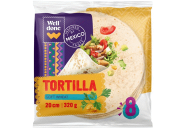 TORTILJAS WELL DONE 8GAB 320G 