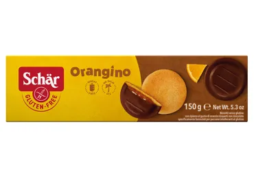 CEPUMI AR APELSĪNU PILDĪJUMU ŠOKOLĀDES GLAZŪRĀ SCHAR BEZ GLUTĒNA 150G