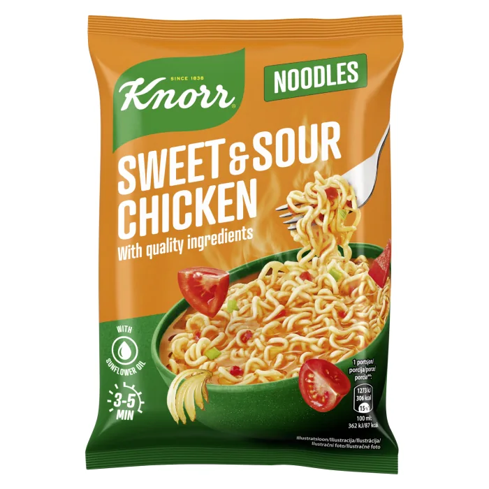NŪDELES KNORR SWEET AND SOUR 65G