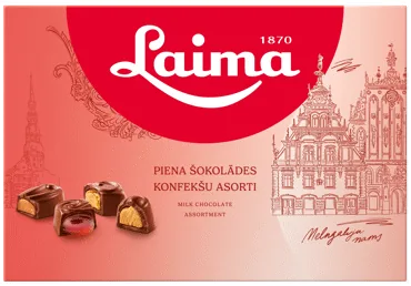 KONFEKŠU KĀRBA LAIMA ASORTI PIENA ŠOKOLĀDE 215G