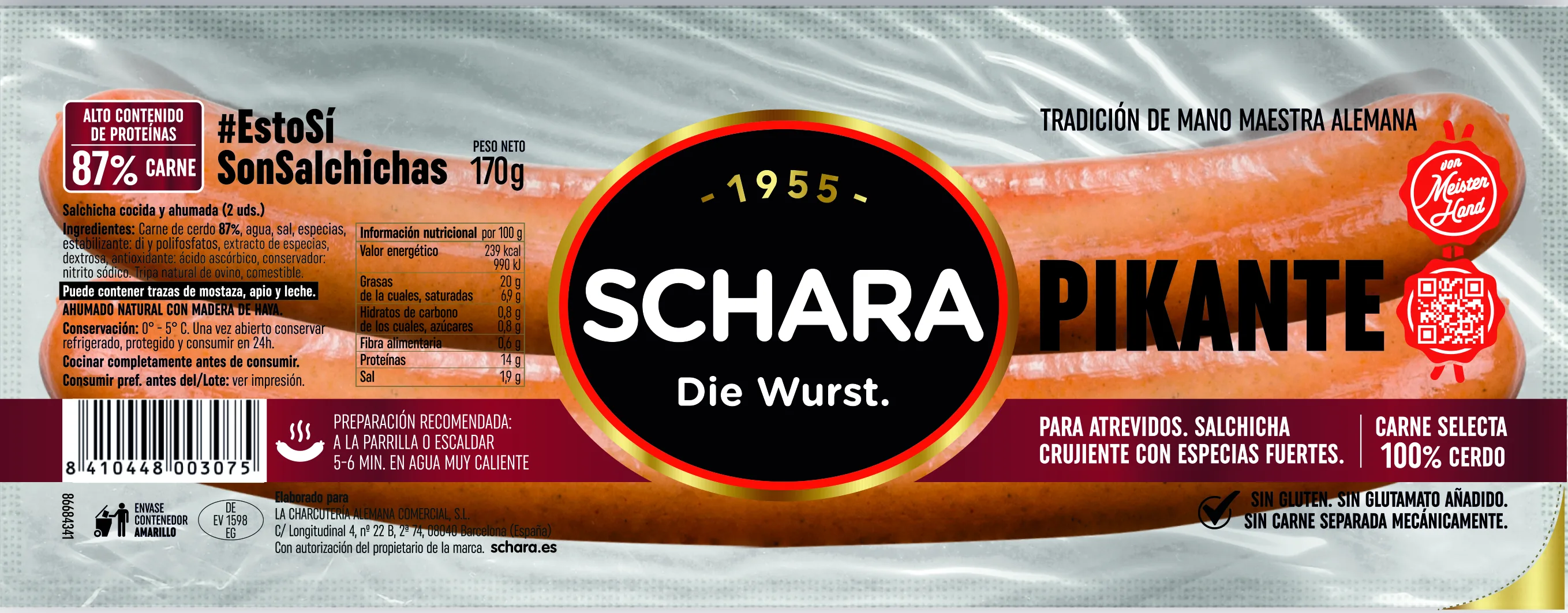 VĀRĪTAS DESIŅAS SCHARA PIKANTE, 170G