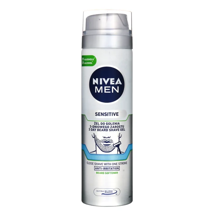 SKŪŠANĀS ŽELEJA NIVEA MEN SENSITIVE, 3 DIENU BĀRDAS RUGĀJIEM 200ML