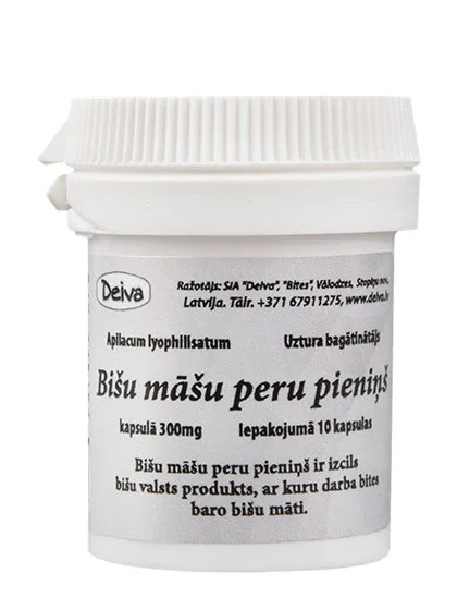 Bišu māšu peru pieniņš 300 mg, 10 kapsulas