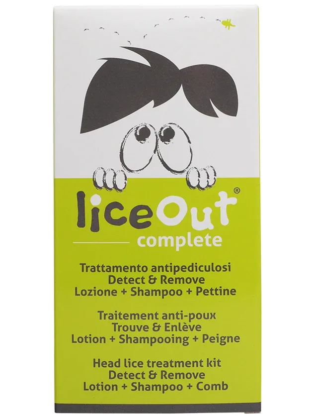 Liceout pretutu komplekts (losjons + šampūns + ķemme), 1 gb.