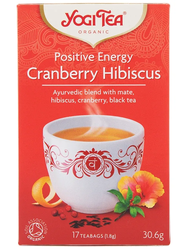 Травяной чай Yogi Tea Positive Energy клюква гибискус, 17 шт.