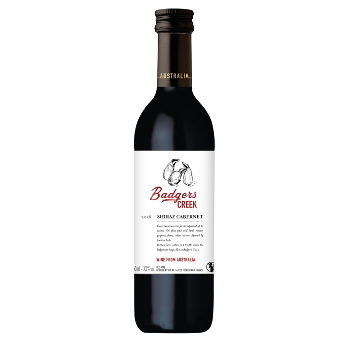 SARKANVĪNS BADGERS CREEK SHIRAZ CABERNET 13,5% 0,25L