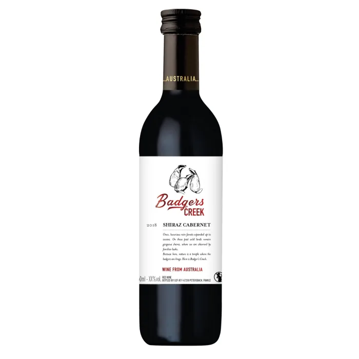 SARKANVĪNS BADGERS CREEK SHIRAZ CABERNET 13,5% 0,25L