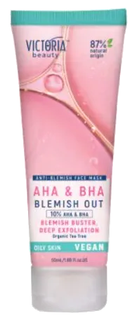 Victoria Beauty Aha + Bha Blemish out sejas maska, 50 ml