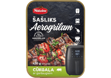 CŪKGAĻAS ŠAŠLIKS AR GARŠAUGIEM AEROGRILAM NĀKOTNE 430G