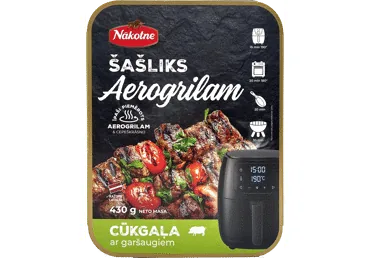 CŪKGAĻAS ŠAŠLIKS AR GARŠAUGIEM AEROGRILAM NĀKOTNE 430G