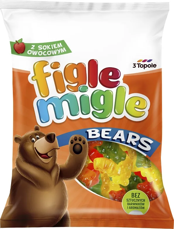 ŽELEJKONFEKTES FIGLE MIGLE BEARS, 80G