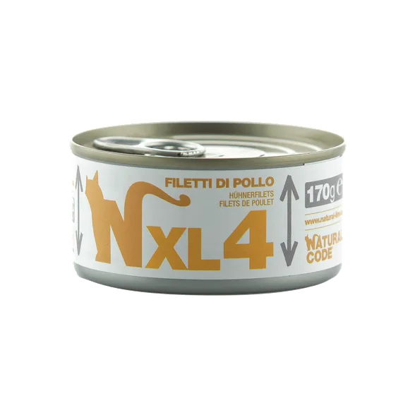 Natural Code XL4 vistas fileja mitrā barība, 170 g