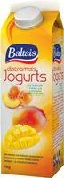*DZERAMAIS JOGURTS BALTAIS AR MANGO UN PERSIKU GABALIŅIEM, 1 KG NPKS
