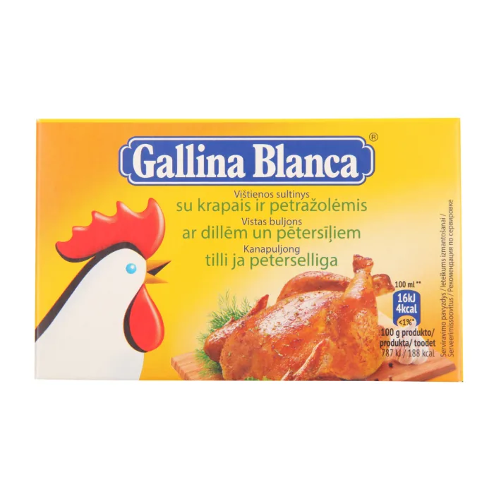 BULJONS GALLINA BLANCA VISTAS GAĻA AR ZAĻUMIEM 8X10G