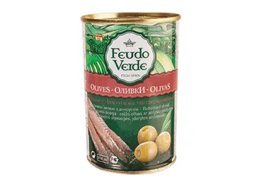 ZAĻĀS OLĪVAS FEUDO VERDE AR ANŠOV. 300G