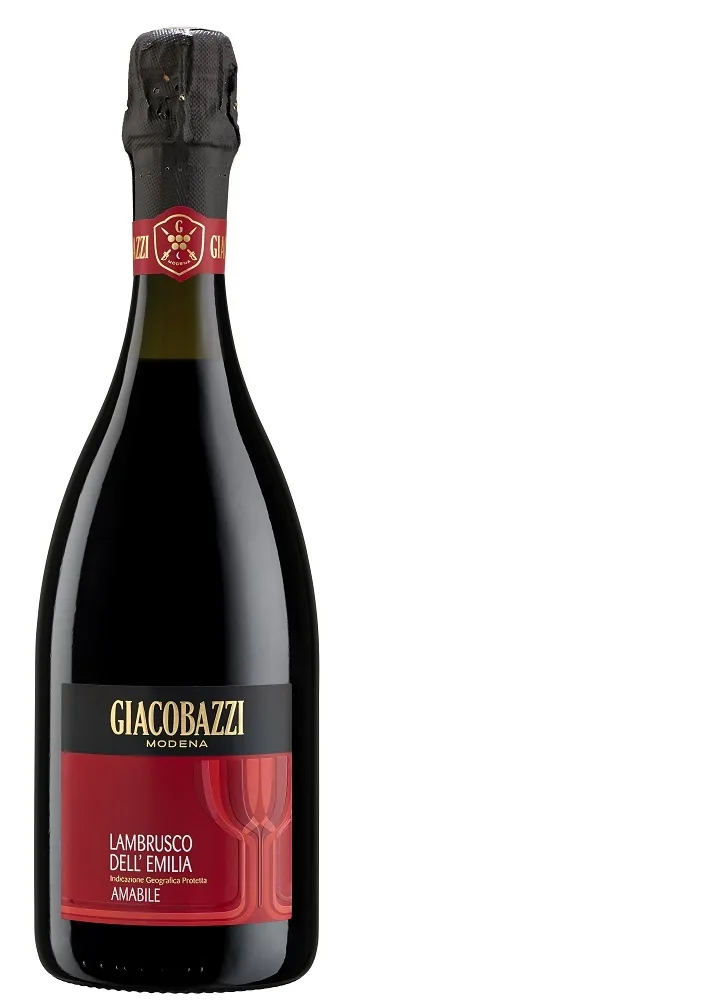 Dzirkstošais sarkanvīns Giacobazzi Lambrusco Emilia, IGP, salds,7,5%, 0,75 l
