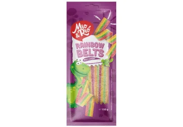 ŽELEJAS KONFEKTES RAINBOW BELTS MIO&RIO 150G