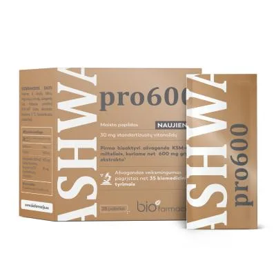 Biofarmacija Ashwa PRO600 pulveris N28