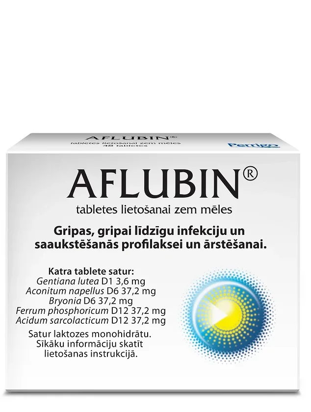 Aflubin tabletes lietošanai zem mēles, 48 gb.