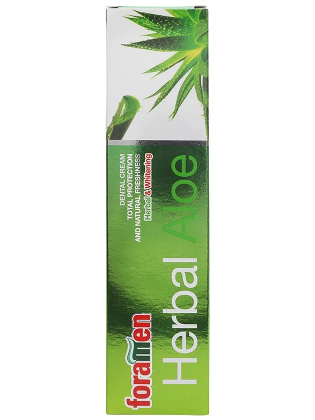 Foramen Herbal Aloe trīskāršas iedarbības baltinoša zobu pasta, 75 ml