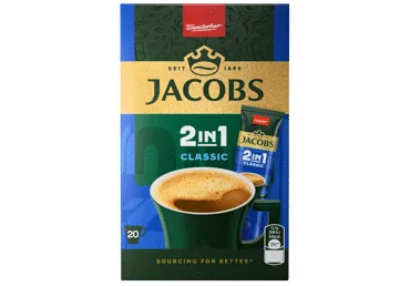 ŠĶĪSTOŠĀS KAFIJAS DZĒRIENS 2IN1 JACOBS 20X12,4G