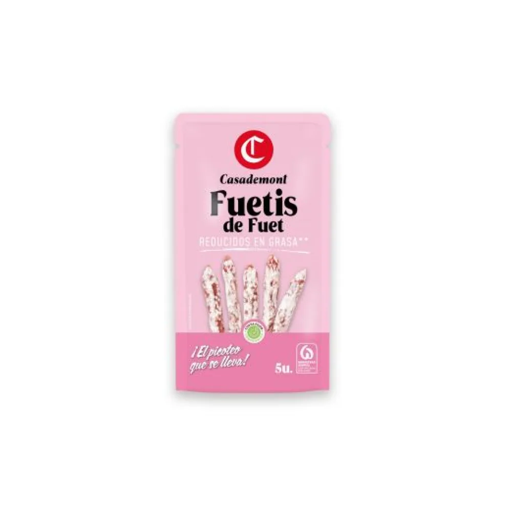 DESIŅAS FUETIS AR SAMAZINĀTU TAUKU SATURU, 50G, CASADEMONT