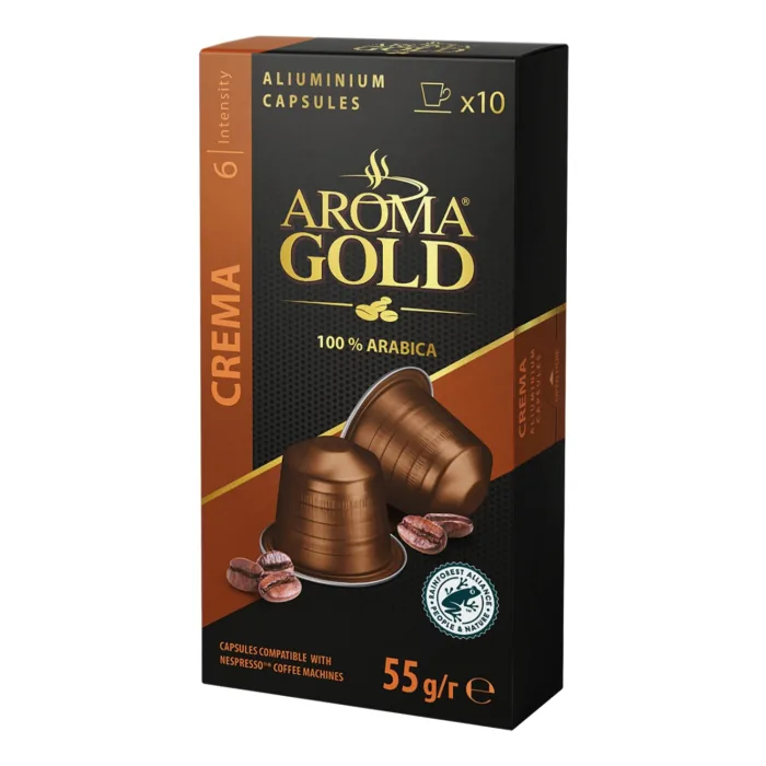 KAFIJAS KAPSULAS AROMA GOLD CREMA 10X5,5G
