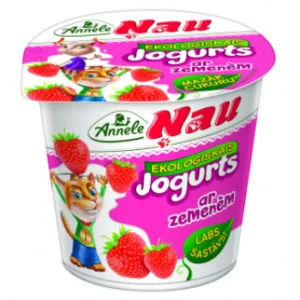 JOGURTS EKOLOĢISKAIS NAU AR ZEMENEM 3.2% 125G