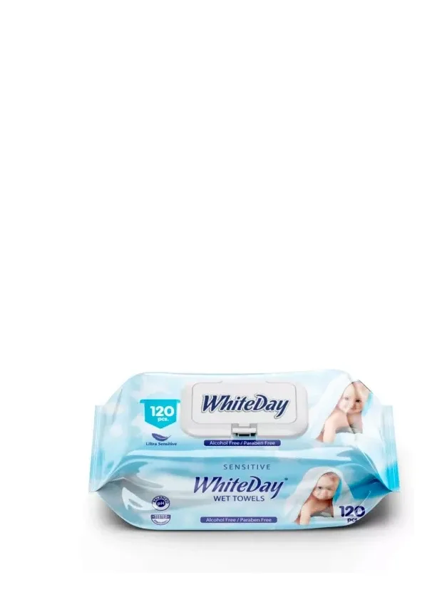 Влажные салфетки для детей White Day Sensitive, 120 шт.